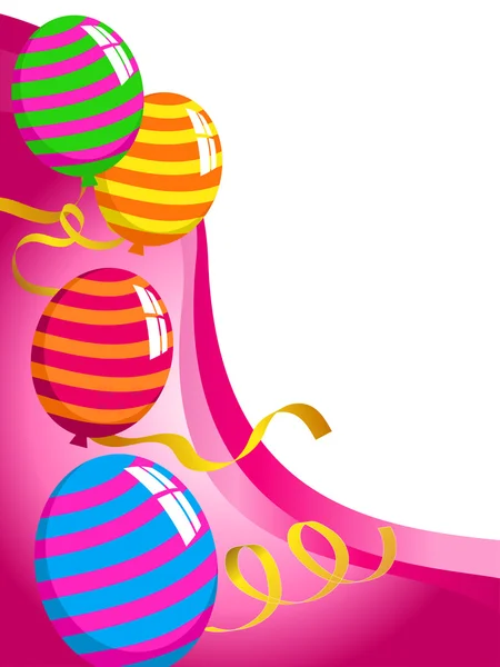 Illustration Ballons Avec Espace Blanc Pour Texte — Image vectorielle
