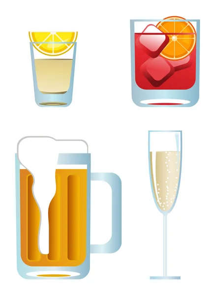 Αλκοολούχα ποτά — Διανυσματικό Αρχείο