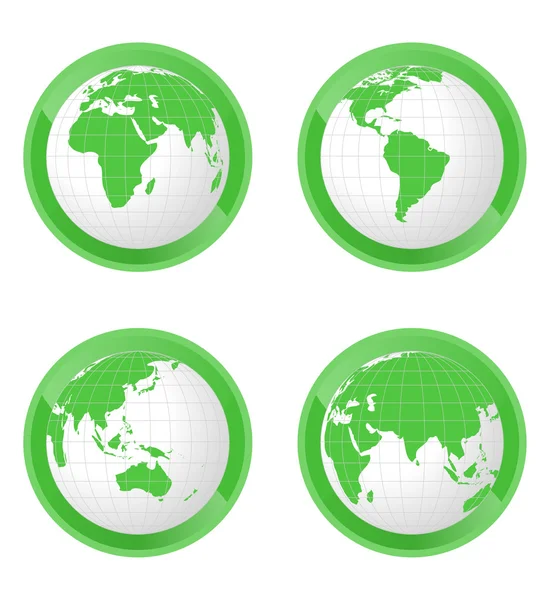 Globe ikony — Stockový vektor