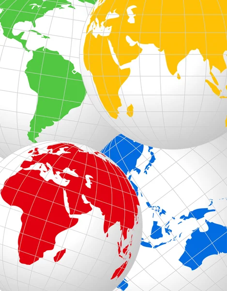 Wereld globes — Stockvector