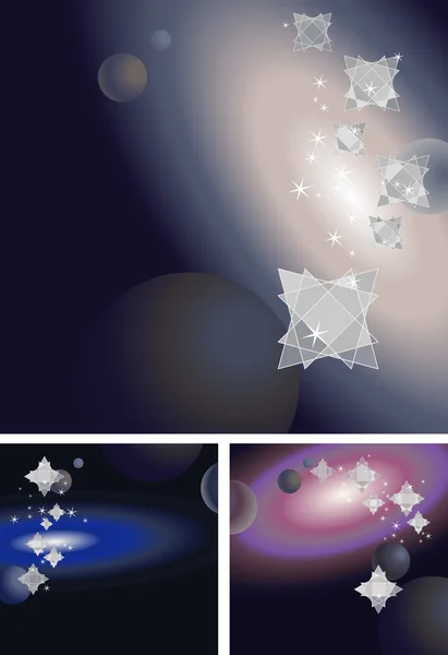 Ilustrace Prostoru Galaxií — Stockový vektor
