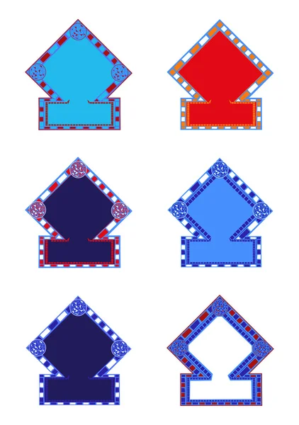 Мозаичные рамки — стоковый вектор