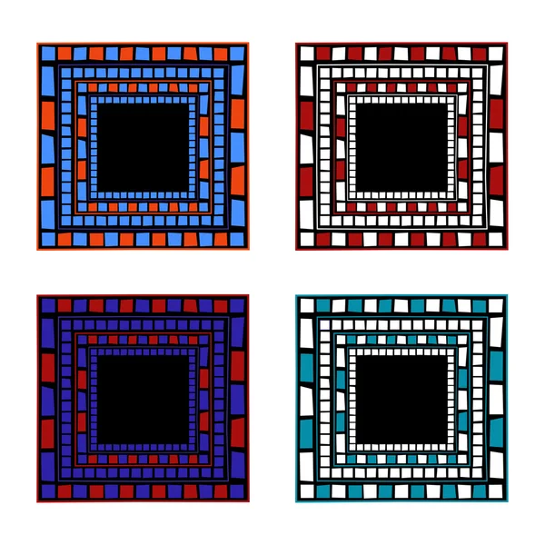Marcos de mosaico — Archivo Imágenes Vectoriales