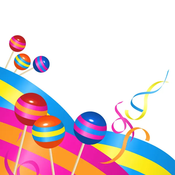 Candies and Ribbons — Stock Vector