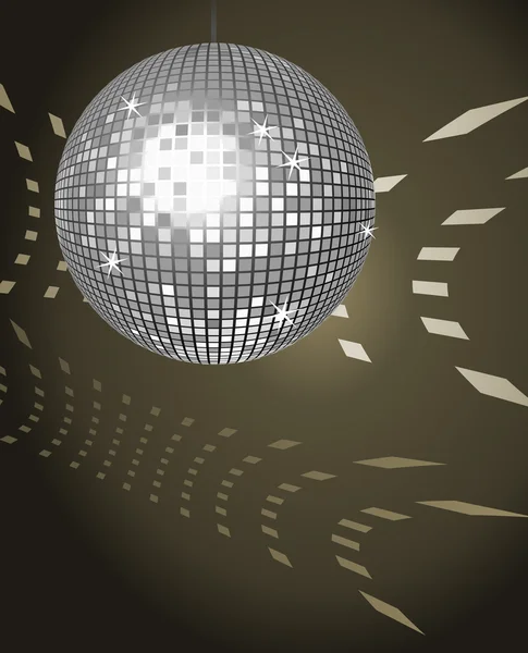 Fond Abstrait Avec Une Boule Disco — Image vectorielle