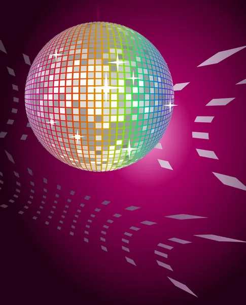 stock vector Abstract background with a disco ball