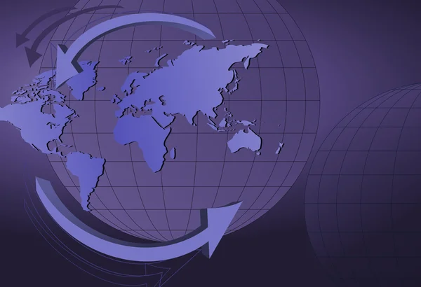 Contexte Avec Globe Carte — Image vectorielle