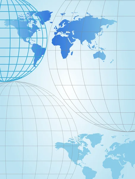 Globe et carte — Image vectorielle