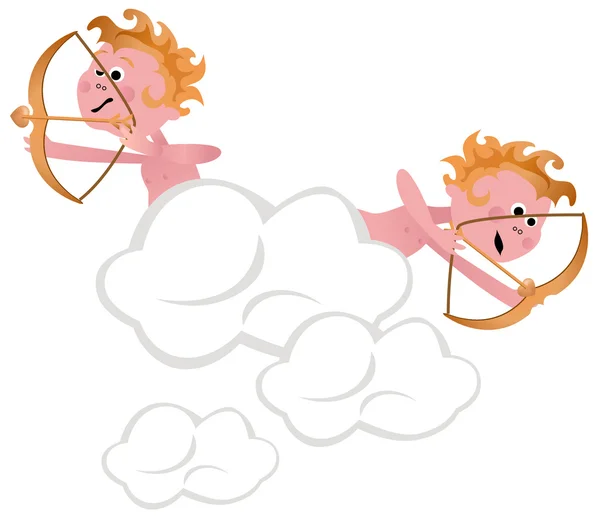Cupidons avec flèches — Image vectorielle