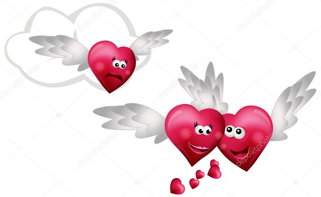 Three Flying Hearts