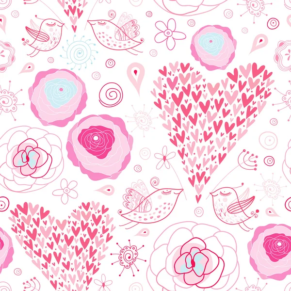Textur rosa hjärtan — Stock vektor