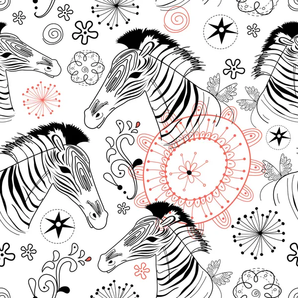 Grafikus minták a zebrák — Stock Vector