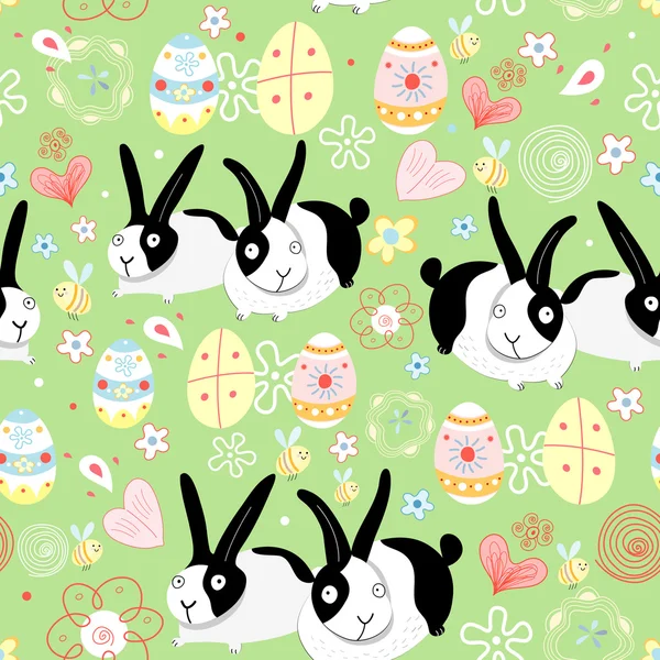 Texture Easter bunnies — Stock Vector
