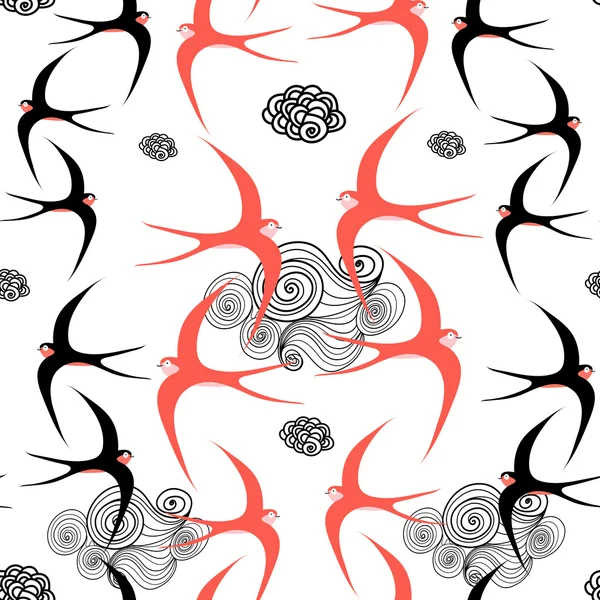 Modèle des hirondelles — Image vectorielle