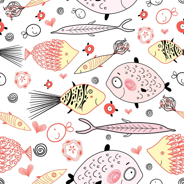 Текстура любителів риб — стоковий вектор