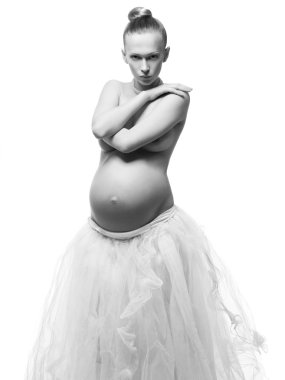 Pregnant ballet dancer clipart