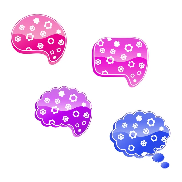 stock vector Lovely icons for female chat