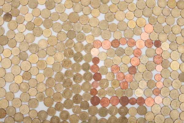 Checkbox mit Münzen — Stockfoto