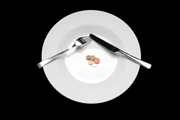 Money on a plate — Stock Photo, Image