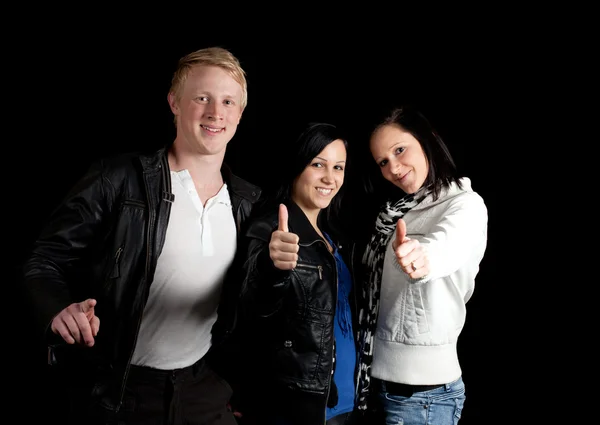 Young group thumbs up — Stock Photo, Image
