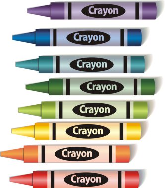 Colorful crayons clipart