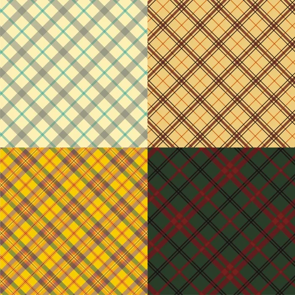 stock vector Seamless scottish tartan set