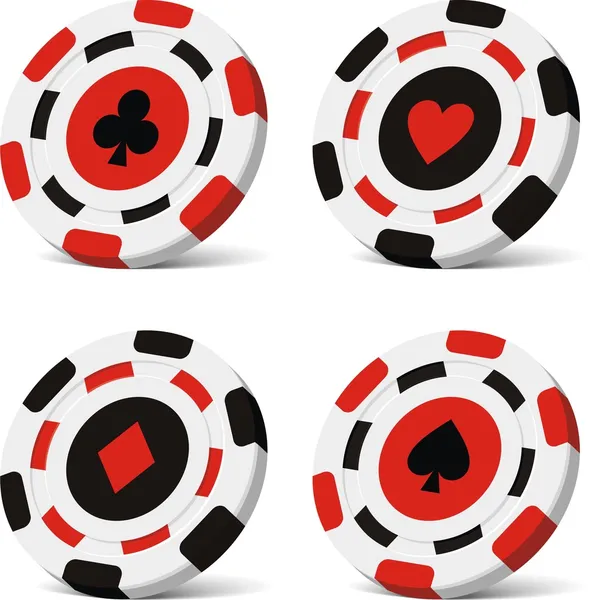 Vektor-Pokerchips — Stockvektor