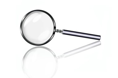 Magnifying glass with shadow clipart