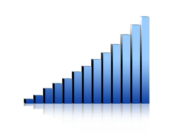 Blue Graph — Stock Photo, Image