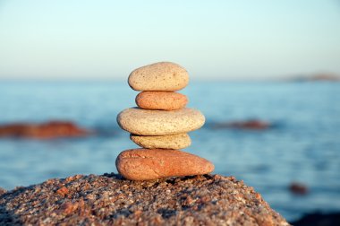 Stacking stones zen clipart