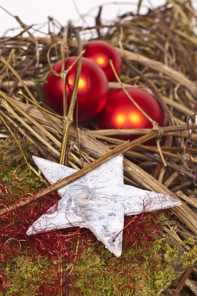 Ein Stern Auf Einer Weihnachtsdekoration — Stockfoto