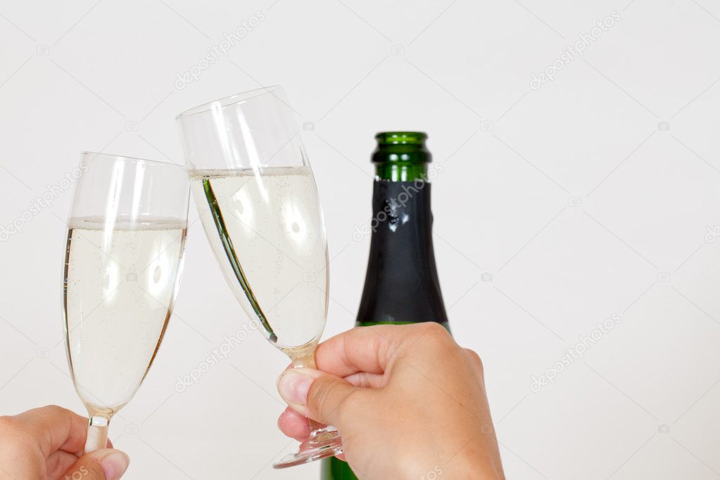Drinking Champagne on New Years Eve