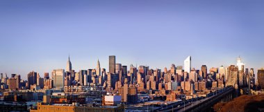 New-York city panorama on sunrise clipart