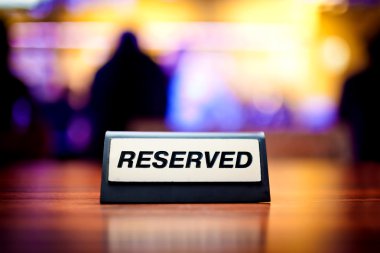 Reserved sign clipart