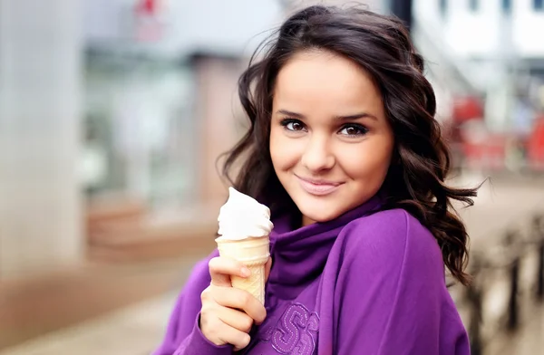 stock image Girl with icecream