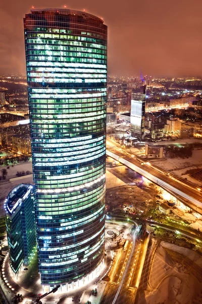 Luchtfoto op Moskou stad — Stockfoto
