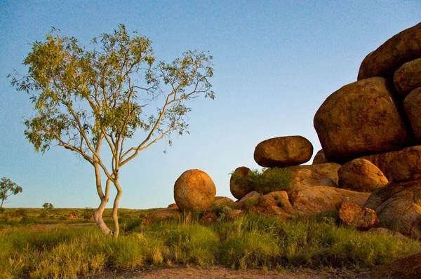 Djävulens Kulor Australiensiskt Outback Nordterritoriet — Stockfoto
