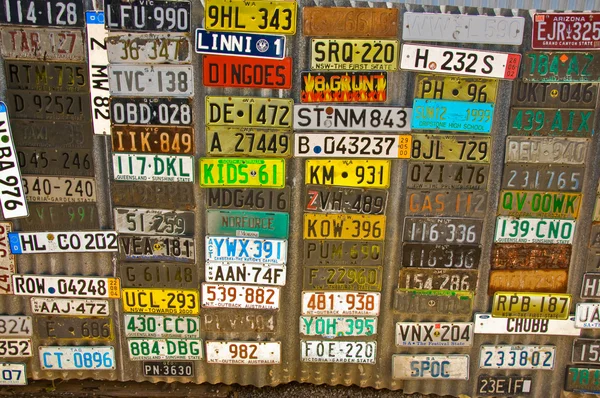 Автомобільні Номери Барі Австралійському Задньому Плані — стокове фото