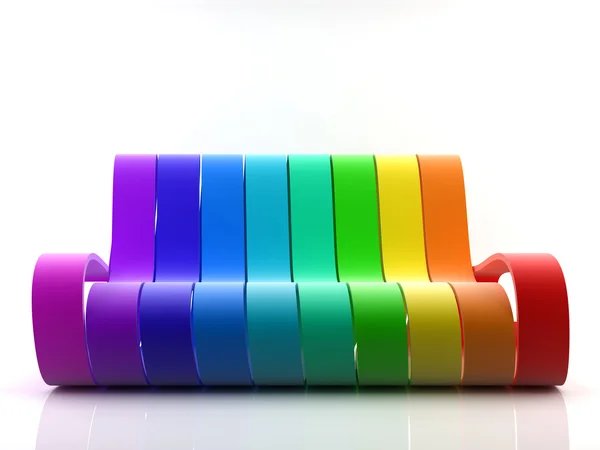 Rainbow couch — Stock Photo, Image