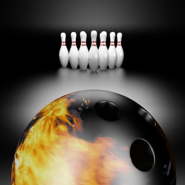 Fire bowling ball clipart