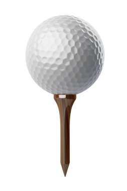 Golf ball on tee clipart