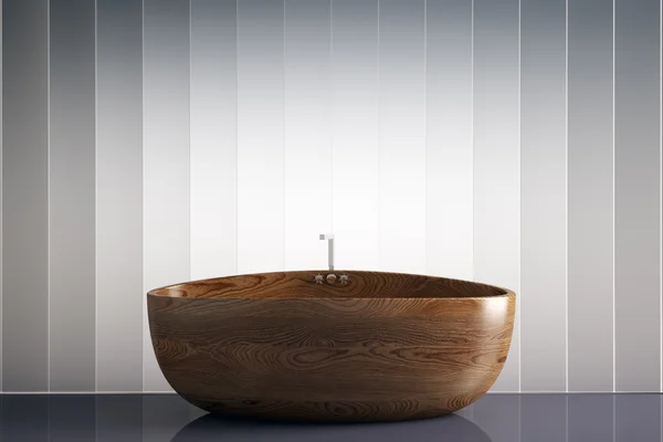 Дерев'яні ванни — стокове фото