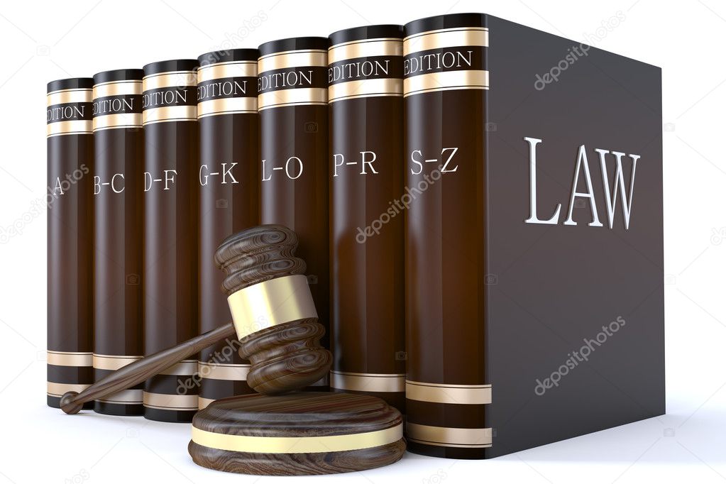 Judges gavel and law books