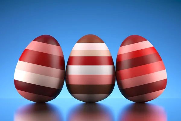 Ovos de Páscoa felizes brilhantes — Fotografia de Stock