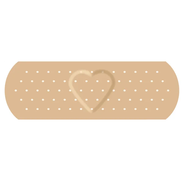 Adhesive bandage with love — Stock Vector