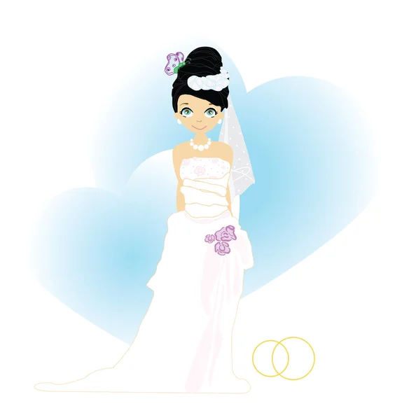 Jolie mariée — Image vectorielle