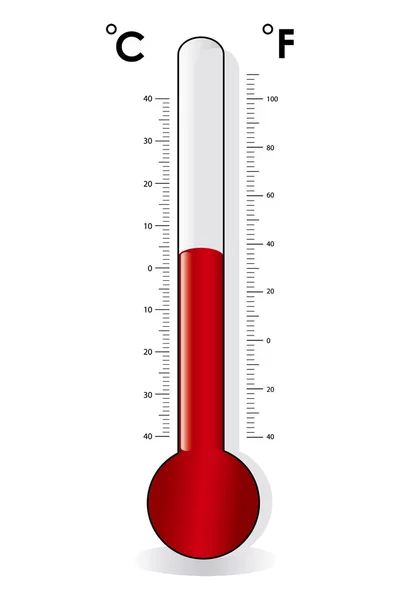 Thermometer, Celsius, Fahrheit — Stockvektor