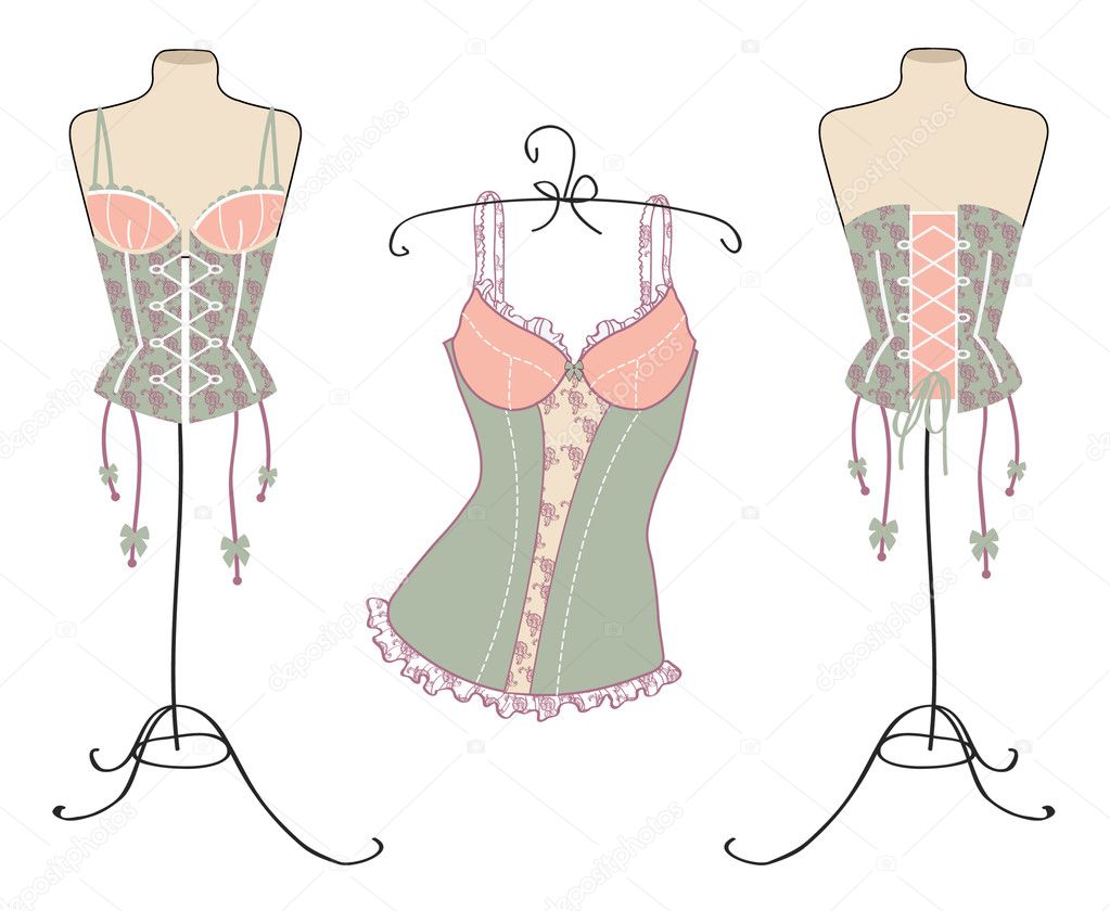 Variety of sexy vintage corsets