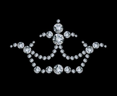 Crown and diamonds clipart