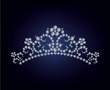 Diamond tiara - vector illustration clipart